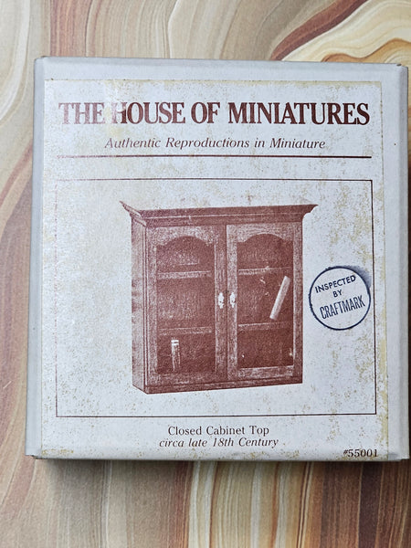 House of Miniatures Prebuilt Furniture #55001 X-Acto Chippendale Closed Cabinet Top XActo Dollhouse Mini Miniature Miniture 55001