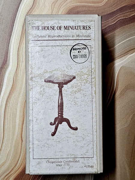 House of Miniatures Prebuilt Furniture #55049 Chippendale Candlestand X-Acto  XActo Dollhouse Mini Miniature Miniture 55049