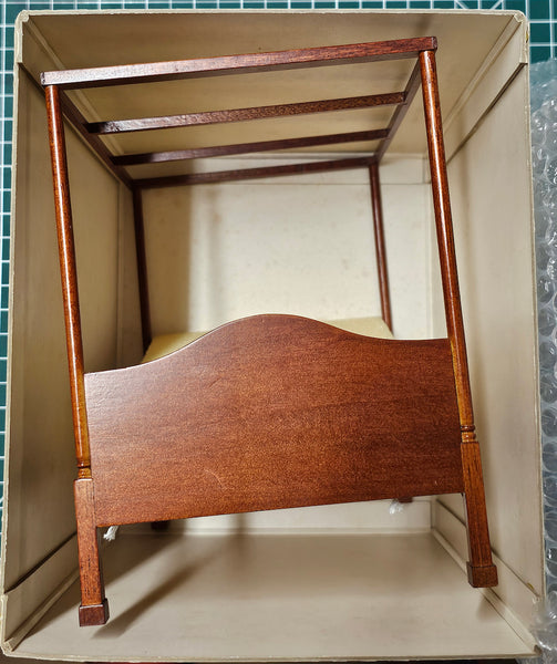 House of Miniatures Prebuilt Furniture #55014 Chippendale Canopy Bed X-Acto  XActo Dollhouse Mini Miniature Miniture 55014