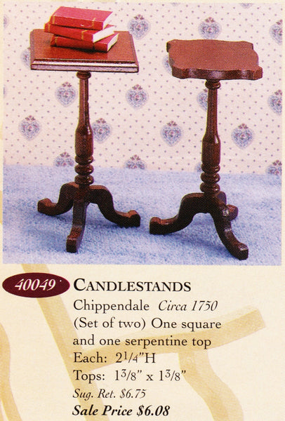 House of Miniatures Prebuilt Furniture #55049 Chippendale Candlestand X-Acto  XActo Dollhouse Mini Miniature Miniture 55049