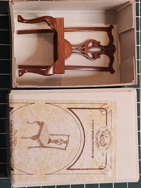 House of Miniatures Prebuilt Furniture #55027 Chippendale Cabriole-Leg Armchair X-Acto  XActo Dollhouse Mini Miniature Miniture 55027