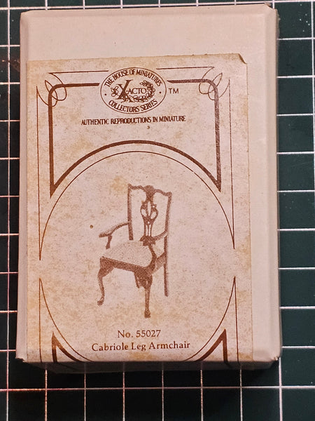 House of Miniatures Prebuilt Furniture #55027 Chippendale Cabriole-Leg Armchair X-Acto  XActo Dollhouse Mini Miniature Miniture 55027