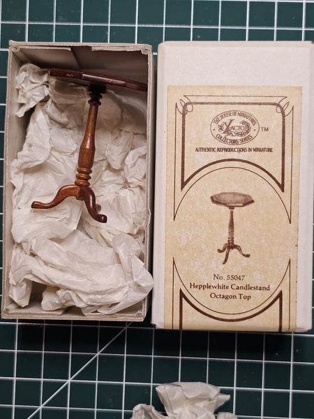 House of Miniatures Prebuilt Furniture #55047 Hepplewhite Candle Stand X-Acto  XActo Dollhouse Mini Miniature Miniture 55047