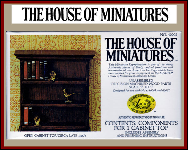House of Miniatures Furniture Kit #40002 X-Acto Chippendale Open Cabinet Top XActo Dollhouse Mini Miniature Miniture 40002