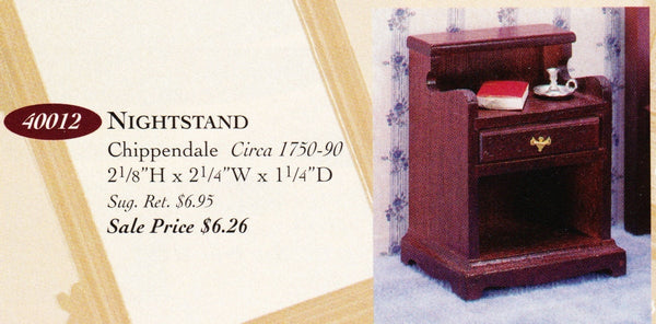 House of Miniatures Furniture Kit #40012 X-Acto Chippendale Nightstand XActo Dollhouse Mini Miniature Miniture 40012
