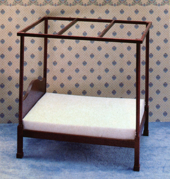 House of Miniatures Furniture Kit #40014 X-Acto Chippendale Canopy Bed XActo Dollhouse Mini Miniature Miniture 40014