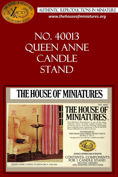 House of Miniatures Furniture Kit #40013 X-Acto Queen Anne Candle Stand XActo Dollhouse Mini Miniature Miniture 40013