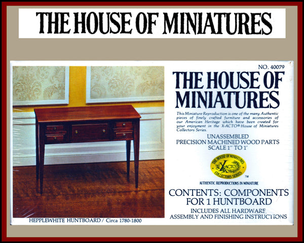 House of Miniatures Furniture Kit #40079 X-Acto Hepplewhite Huntboard XActo Dollhouse Mini Miniature Miniture 40079