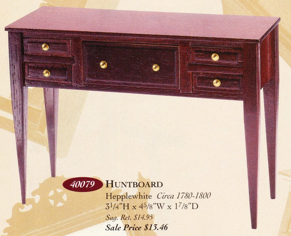 House of Miniatures Furniture Kit #40079 X-Acto Hepplewhite Huntboard XActo Dollhouse Mini Miniature Miniture 40079