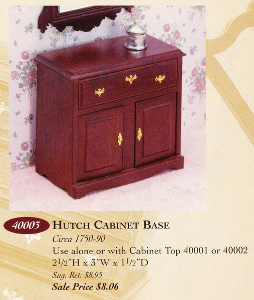House of Miniatures Furniture Kit #40003 X-Acto Chippendale Hutch Cabinet XActo Dollhouse Mini Miniature Miniture 40003