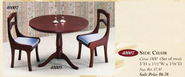 House of Miniatures Furniture Kit #40007 X-Acto Hepplewhite Side Chairs (2) XActo Dollhouse Miniature Miniture 40007