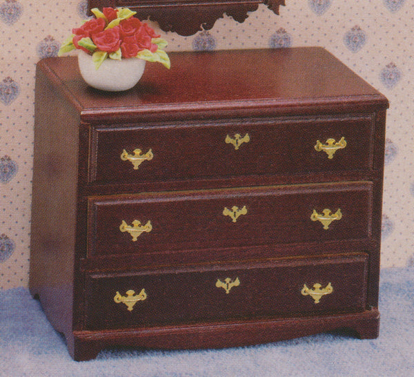 House of Miniatures Furniture Kit #40011 X-Acto Chippendale 3-Drawer Chest XActo Dollhouse Mini Miniature Miniture 40011