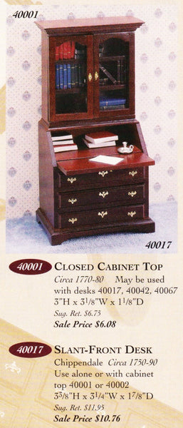 House of Miniatures Furniture Kit #40017 X-Acto Chippendale Desk XActo Dollhouse Mini Miniature Miniture 40017