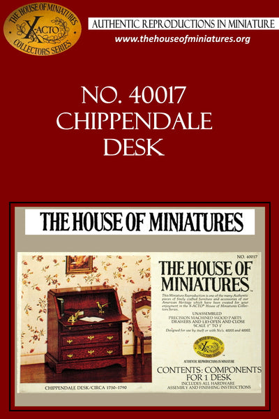 House of Miniatures Furniture Kit #40017 X-Acto Chippendale Desk XActo Dollhouse Mini Miniature Miniture 40017