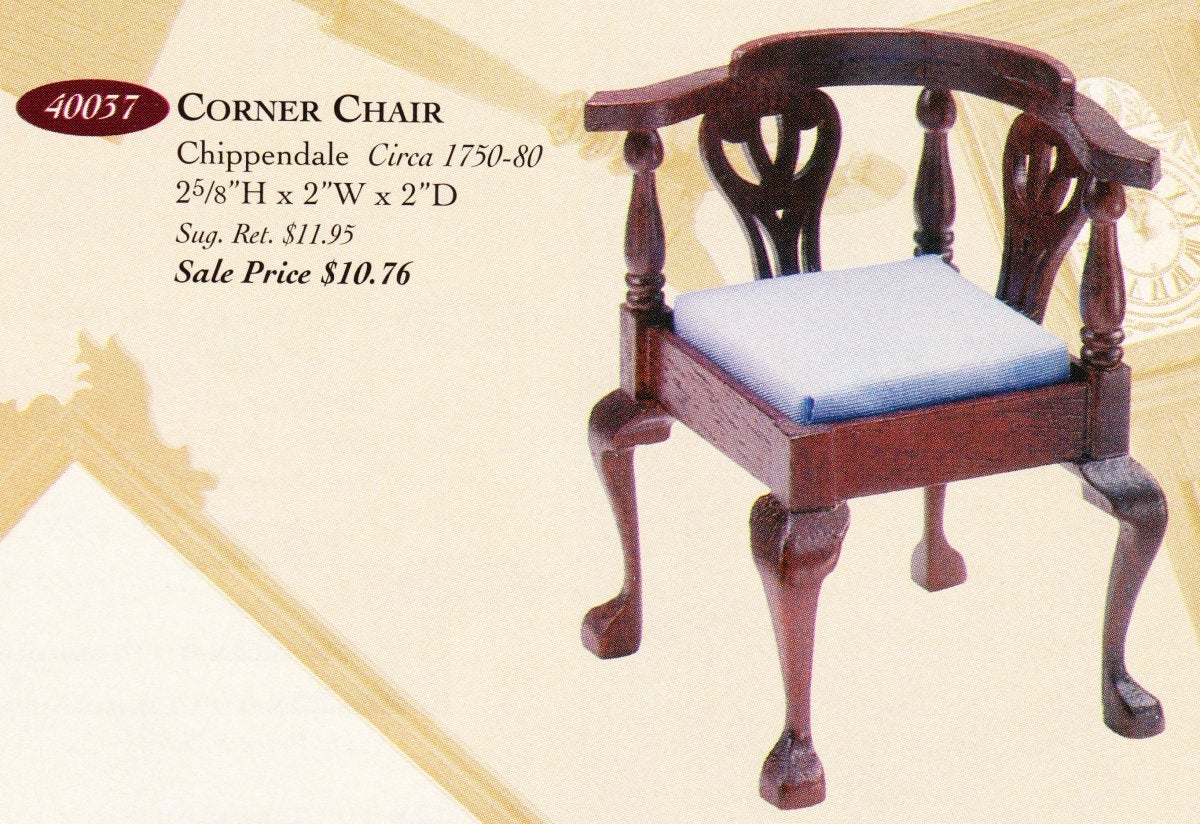 House of Miniatures Furniture Kit #40037 X-Acto Chippendale