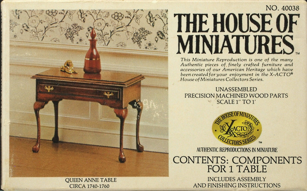 House of Miniatures Furniture Kit #40038 X-Acto Queen Anne Table XActo –  TheHouseOfMiniatures