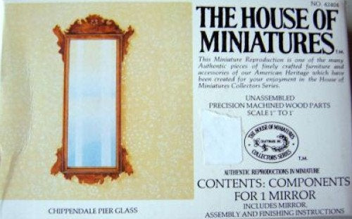 House of Miniatures Furniture Kit #42404 X-Acto Chippendale Pier Glass XActo Dollhouse Mini Miniature Miniture 42404