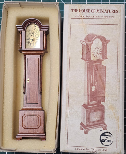 House of Miniatures Prebuilt Furniture #55046 Simon Willard Tall Case Clock X-Acto  XActo Dollhouse Mini Miniature Miniture 55046