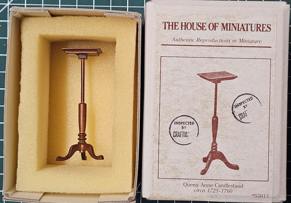 House of Miniatures Prebuilt Furniture #55013 Queen Anne Candle Stand X-Acto  XActo Dollhouse Mini Miniature Miniture 55013