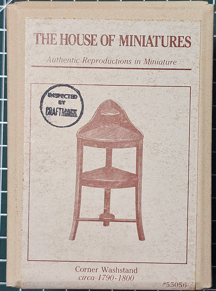 House of Miniatures Prebuilt Furniture #55056 Corner Washstand X-Acto  XActo Dollhouse Mini Miniature Miniture 55056