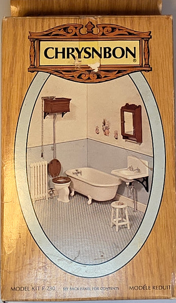 Chrysnbon Victorian Bathroom Set Kit #F-230 Heritage in Miniatures 1/12th Styrene Model