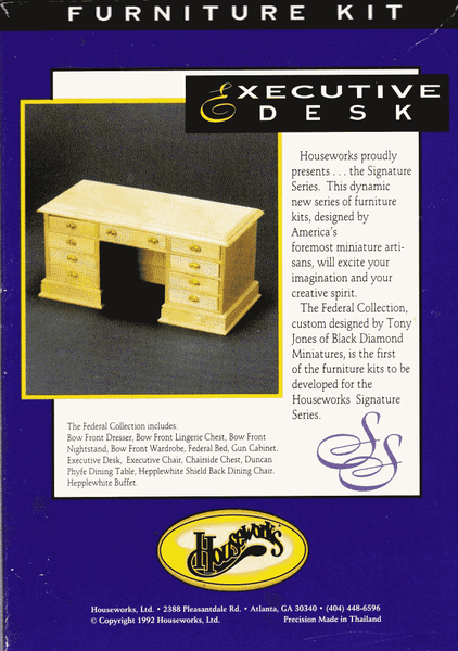 Houseworks Ltd Federal Collection 4008 Executive Desk Miniature Kit