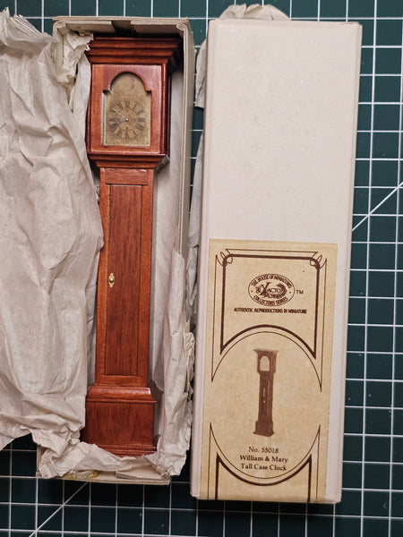 House of Miniatures Prebuilt Furniture #55018 William & Mary Tall Case Clock X-Acto  XActo Dollhouse Mini Miniature Miniture 55018
