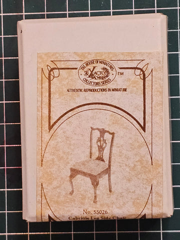 House of Miniatures Prebuilt Furniture #55026 Chippendale Cabriole-Leg Side Chair X-Acto  XActo Dollhouse Mini Miniature Miniture 55026