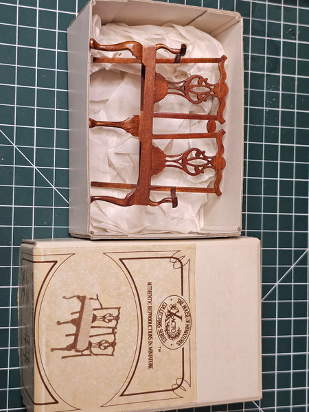House of Miniatures Prebuilt Furniture #55030 Chippendale Double Chair Settee X-Acto  XActo Dollhouse Mini Miniature Miniture 55030