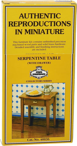 Mini Mundus Furniture Kit #40036 Hepplewhite Serpentine Table Dollhouse Mini Miniature Miniture 40036