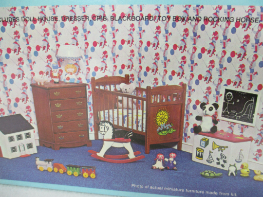 Realife Miniature Furniture Kit # 192 Heritage Series Nursery with Crib DIY Dollhouse by Scientific Models Miniatures