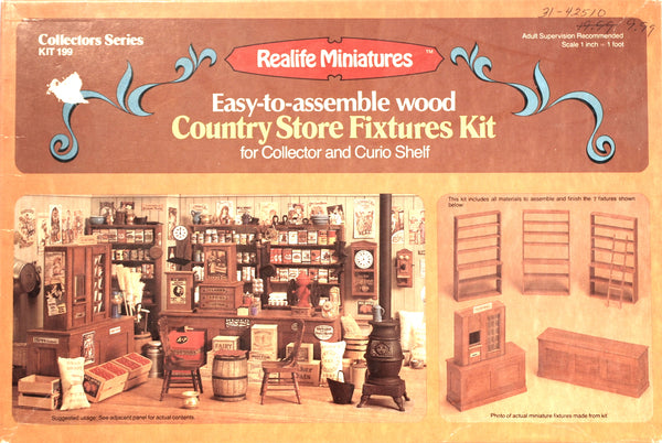 Realife Miniature Furniture Kit # 199 Collector Series Country Store Fixtures DIY Dollhouse by Scientific Models Miniatures