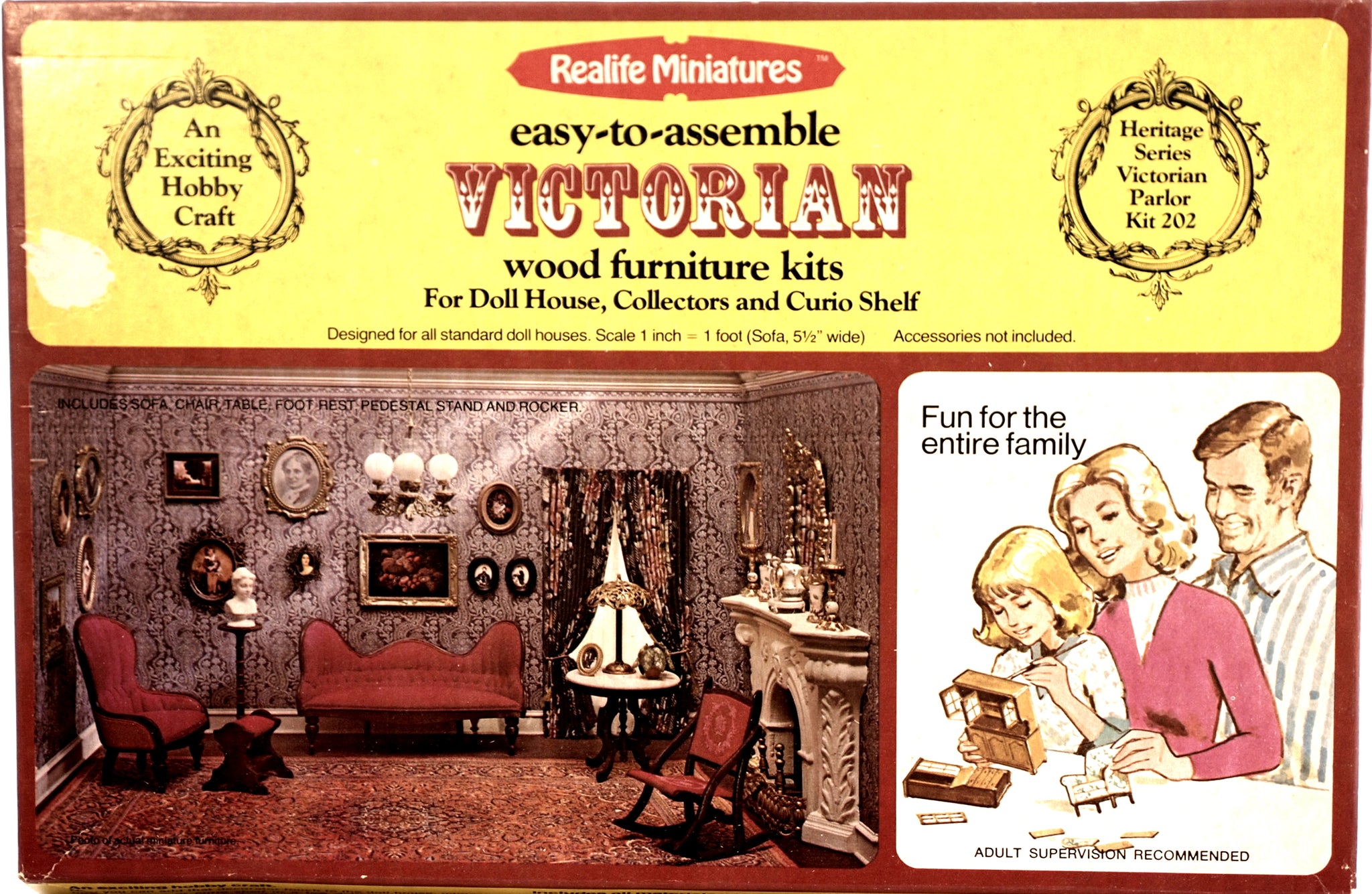 Realife Miniature Furniture Kit # 202 Victorian Series Parlor DIY Dollhouse by Scientific Models Miniatures