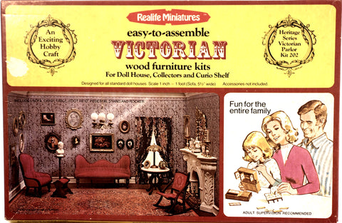 Realife Miniature Furniture Kit # 202 Victorian Series Parlor DIY Dollhouse by Scientific Models Miniatures
