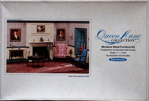 Realife Miniature Furniture Kit # 205 Queen Anne Collection Living Room DIY Dollhouse by Scientific Models Miniatures