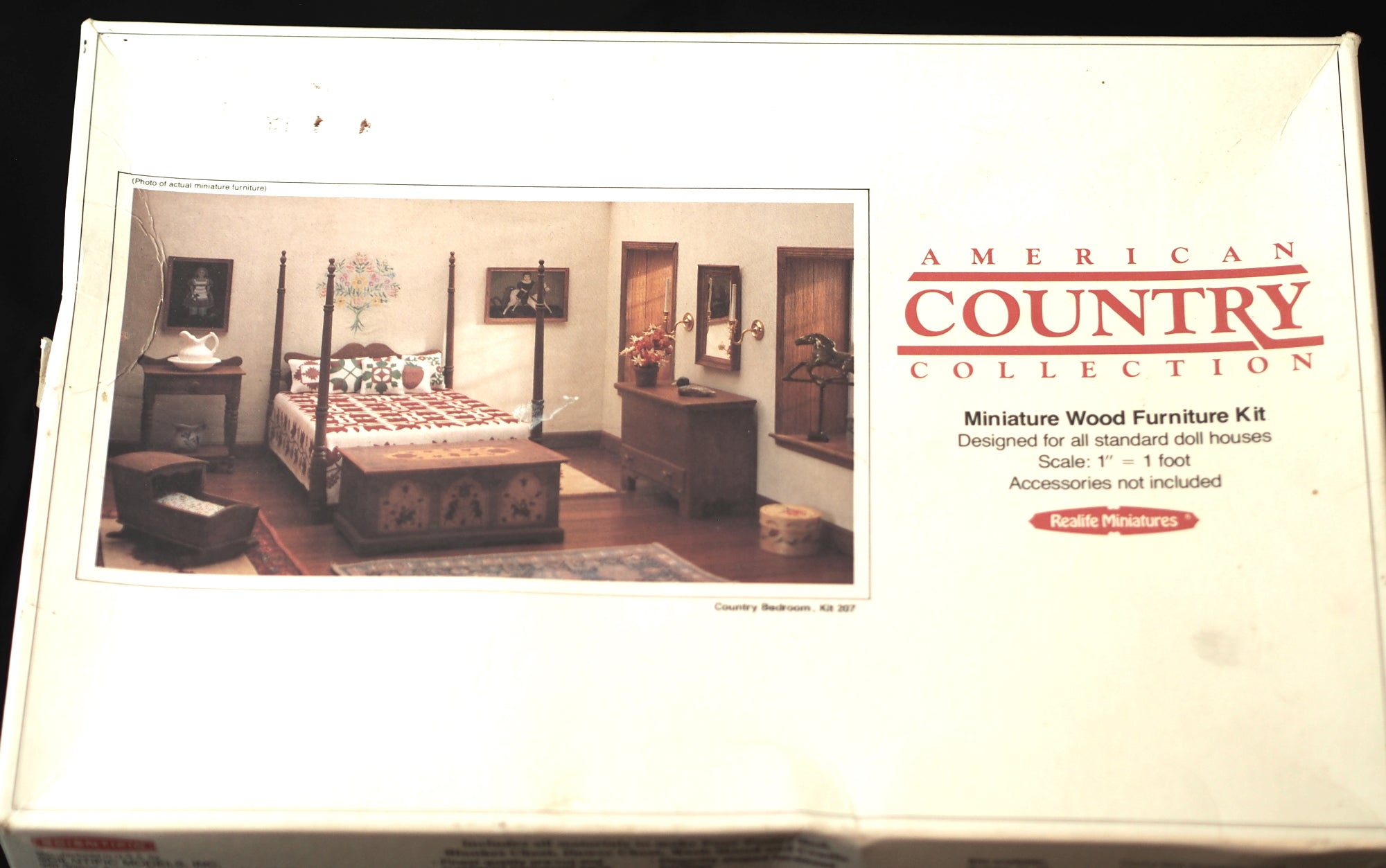 Realife Miniature Furniture Kit # 207 Country Bedroom DIY Dollhouse by Scientific Models Miniatures