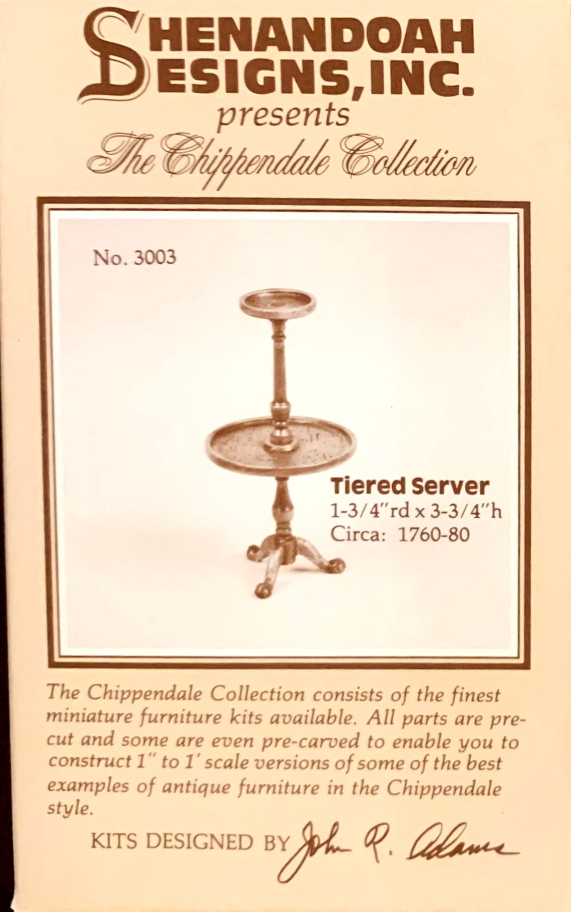 Shenandoah Designs 3003 Dumb Waiter Tiered Server - Chippendale Collection