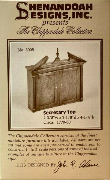 Shenandoah Designs 3005 Secretary Top - Chippendale Collection