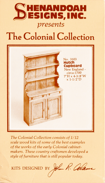 Shenandoah Designs 3103 hutch Cupboard - Colonial Collection