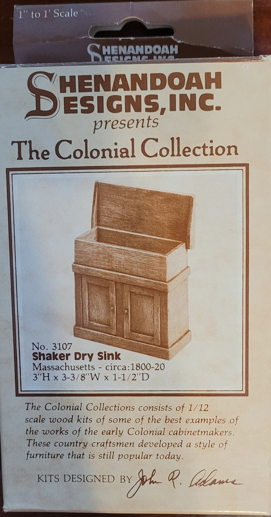 Shenandoah Designs 3107 Shaker Dry Sink - Colonial Collection