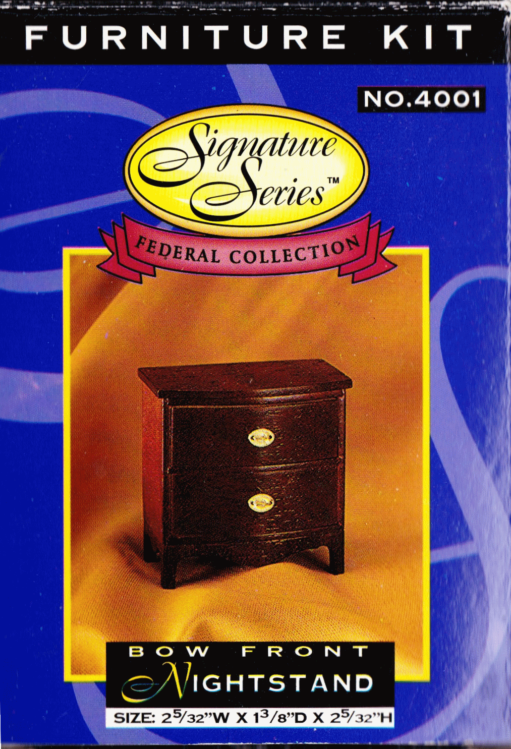 Houseworks Ltd Federal Collection 4001 Bow Front Nightstand Miniature Kit