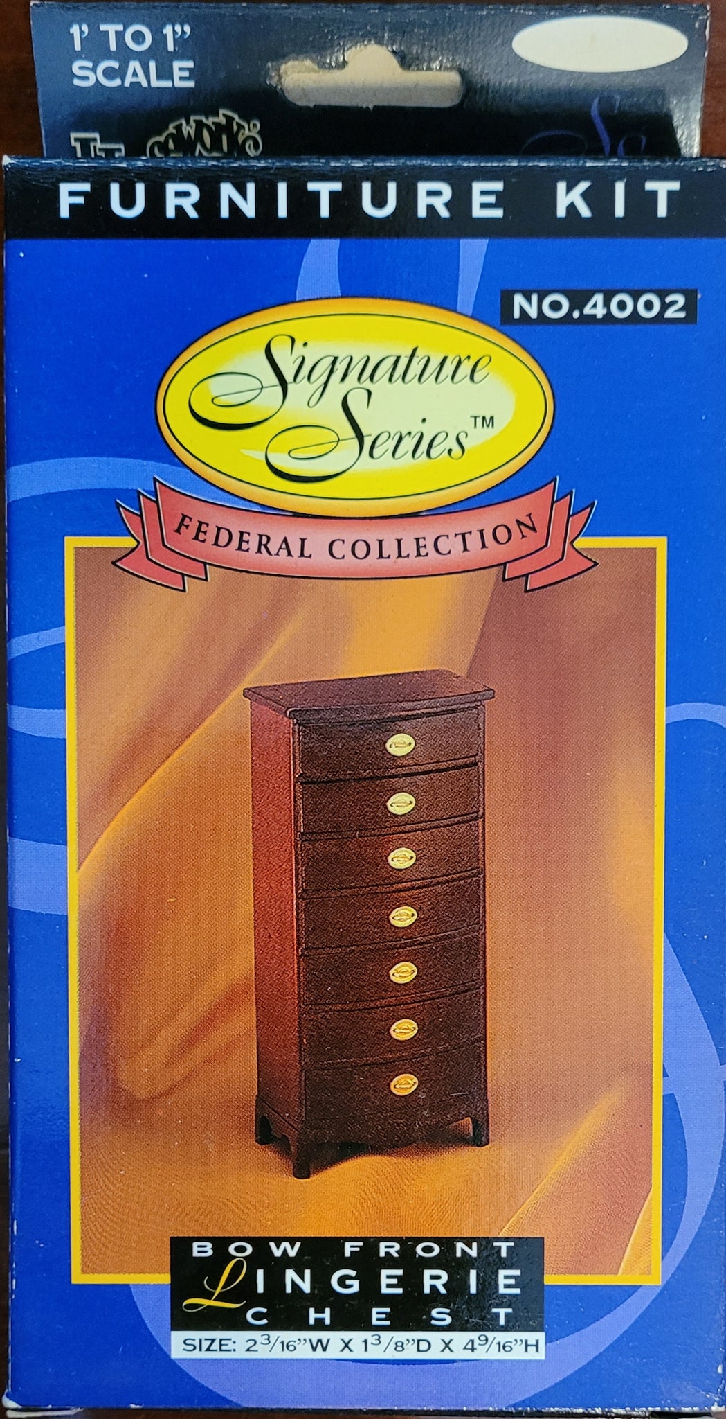 Houseworks Ltd Federal Collection 4002 Bow Front Lingerie Chest Miniature Kit