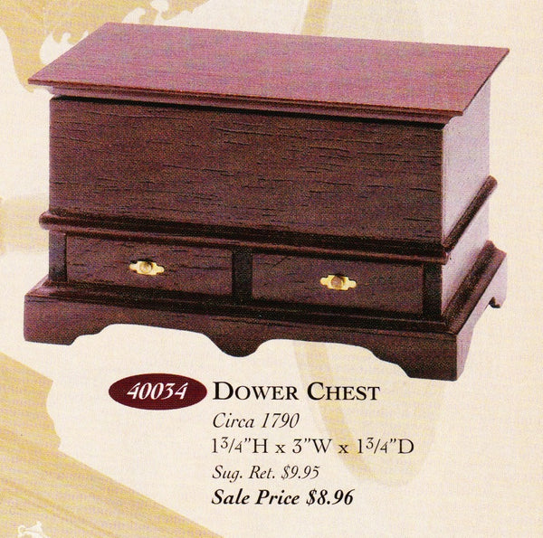 Mini Undis Mini Mundus #40034 Chippendale Dower Chest 1/12th scale Miniature Furn ...