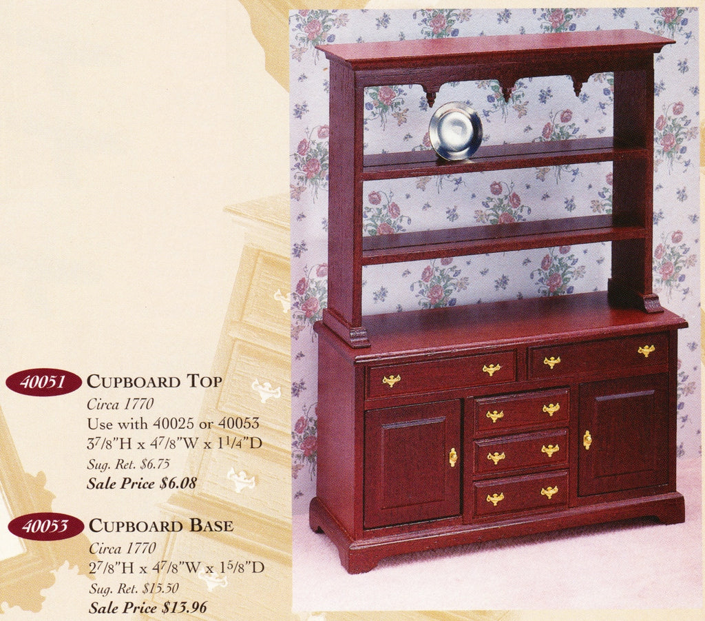 House of Miniatures Furniture Kit #40051 X-Acto Cupboard Top XActo Dol –  TheHouseOfMiniatures