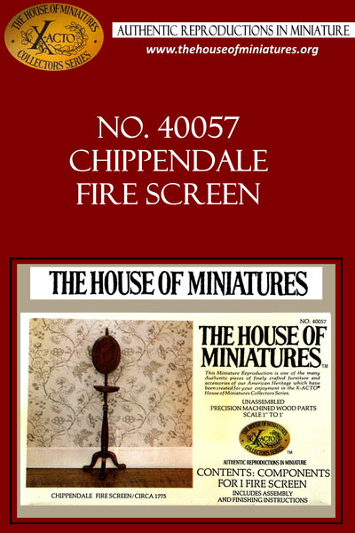 House of Miniatures Furniture Kit #40057 X-Acto Chippendale Firescreen XActo Dollhouse Mini Miniature Miniture 40057
