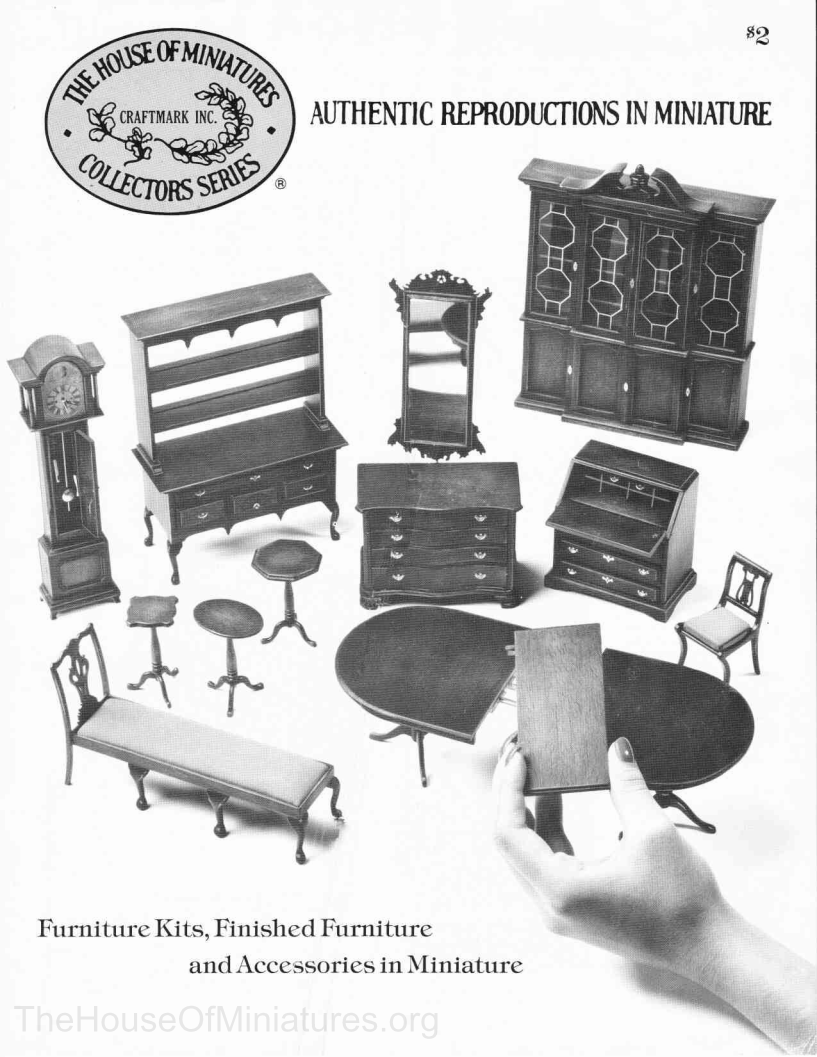 The House Of Miniatures Catalog 1981 Craftmark - Full Kit Line, 24 pages, Printable PDF, Furniture Kits and Artisan Minis