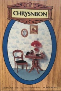 Chrysnbon Dollhouse Miniature Victorian Table Kit F-110 1/12th Styrene Model w/Accessories