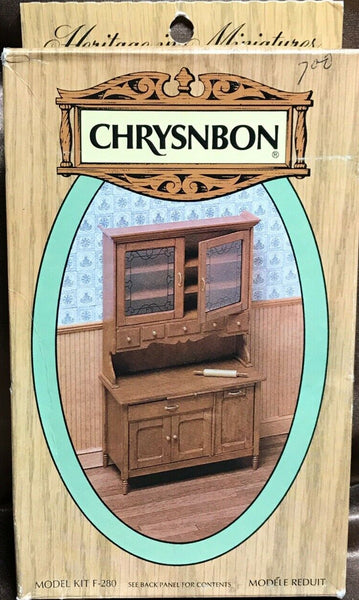 Kitchen Cabinet Chrysnbon Kit #F-280 Heritage in Miniatures 1/12th Styrene Model