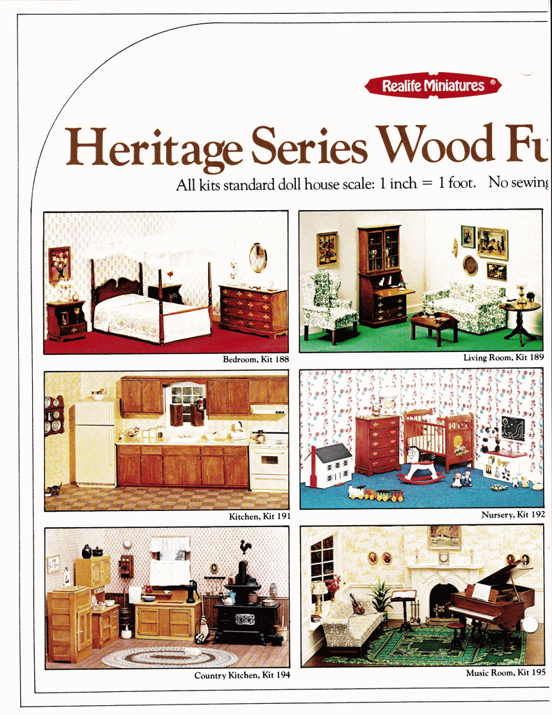 Realife Miniature Furniture Kit 193 Heritage Series Library DIY