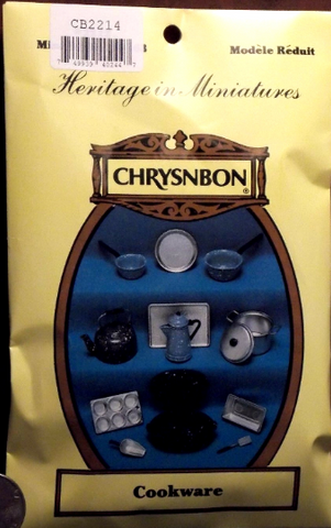 Chrysnbon Cookware Set (14 pcs) Kit #M-163 Heritage in Miniatures 1/12th Styrene Model